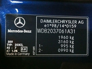homologación europea de un coche